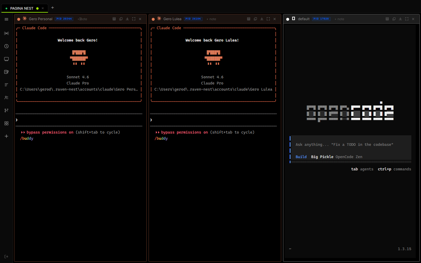 Run Claude, Gemini, OpenCode and more side by side in one window.